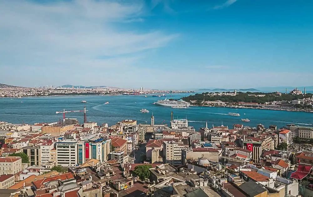 schönsten urlaubsziele europa - Istanbul Blick Galataturm Bosporus