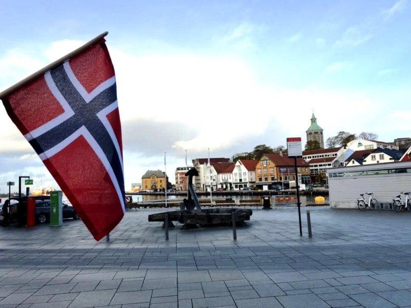 Die schönsten Urlaubsorte in Europa - Stvanger Norwegen - Fahne