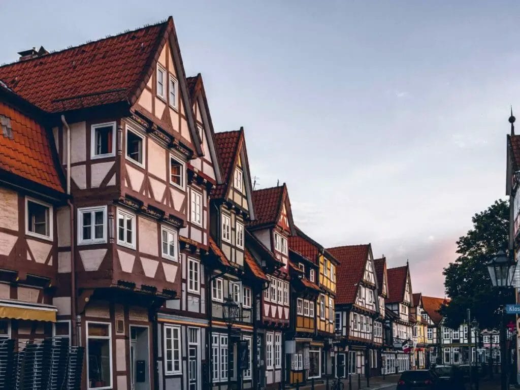 Ausflugsziele Niedersachsen - Celle - Fachwerkhäuser in Celle im Morgenlicht