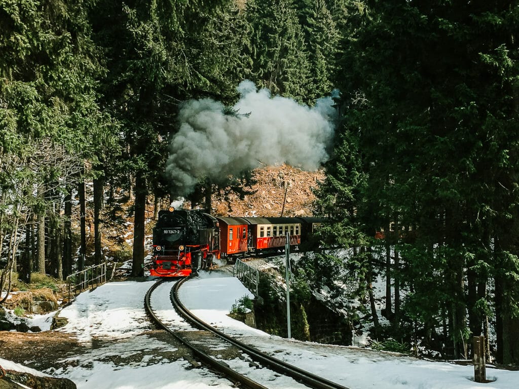 Dampflok der Schmalspurbahn am Broken - Wernigerode Sehenswürdigkeiten