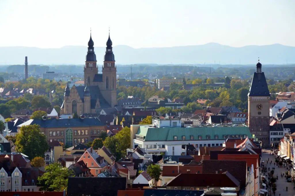 Städte am Rhein - Die Stadt Speyer aus der Luft