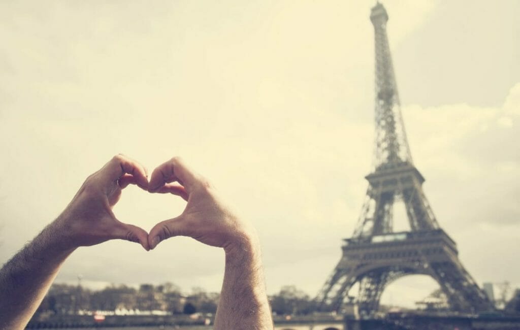Städte der Liebe - Paris - Herz -Eiffelturm