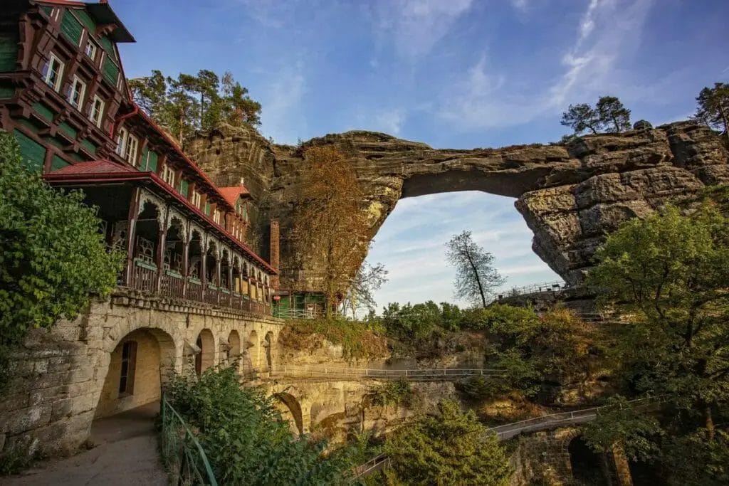 Felsenbogen Prebischertor in der Böhmischen Schweiz - Tschechien Sehenswürdigkeiten