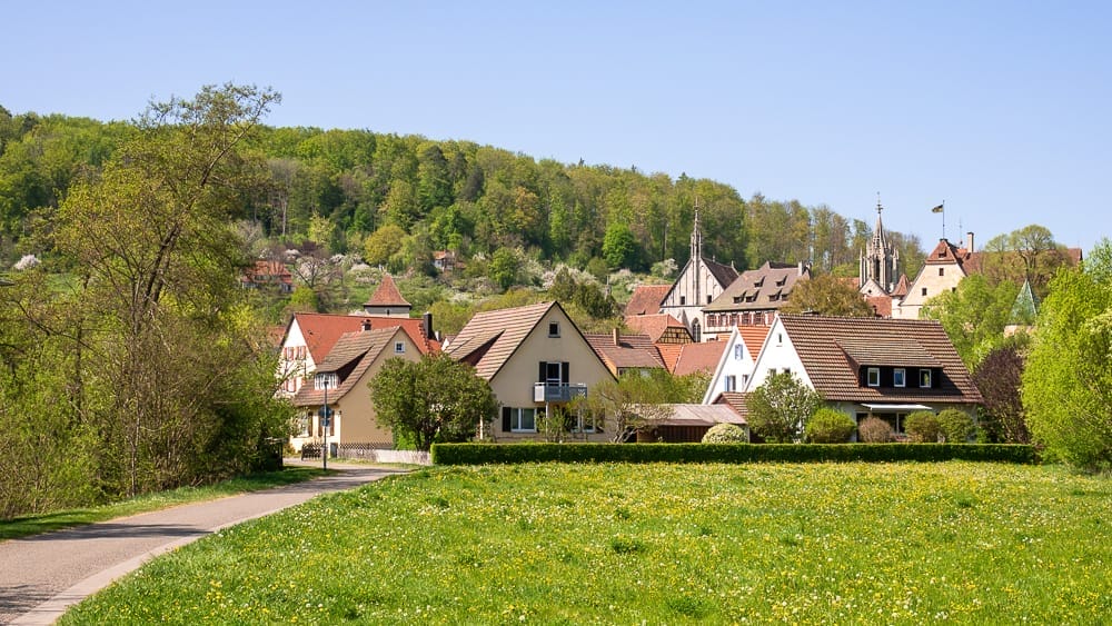 Blick auf Bebenhausen und das Kloster Bebenhausen - Tübingen Sehenswürdigkeiten