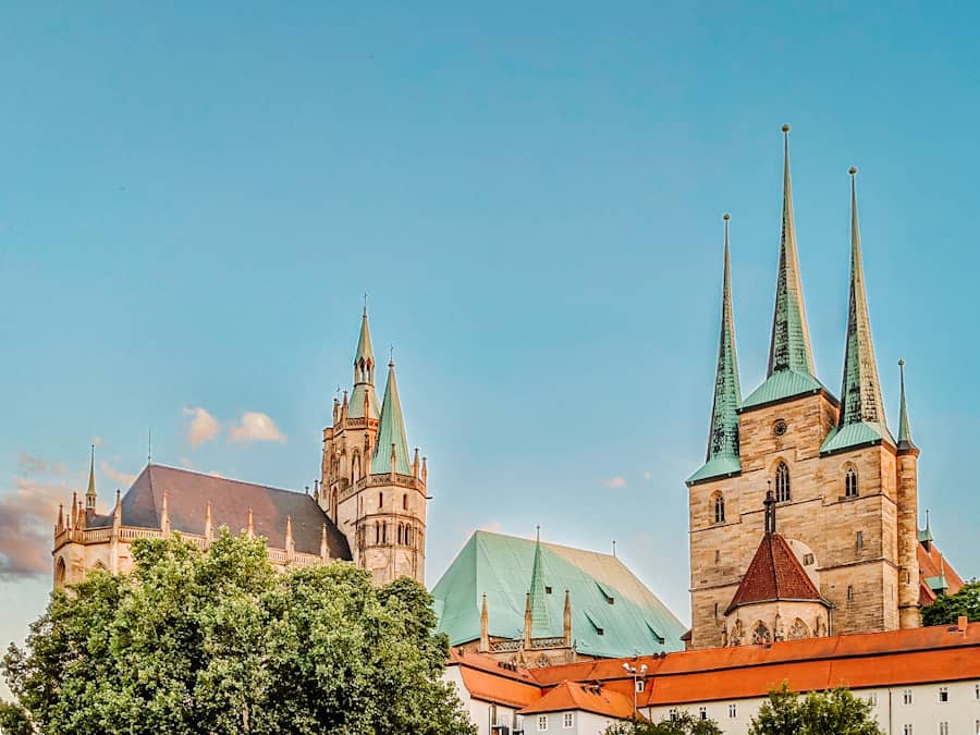 Erfurter Dom (l) und St.Severi-Kirche (r) - Erfurt Sehenswürdigkeiten