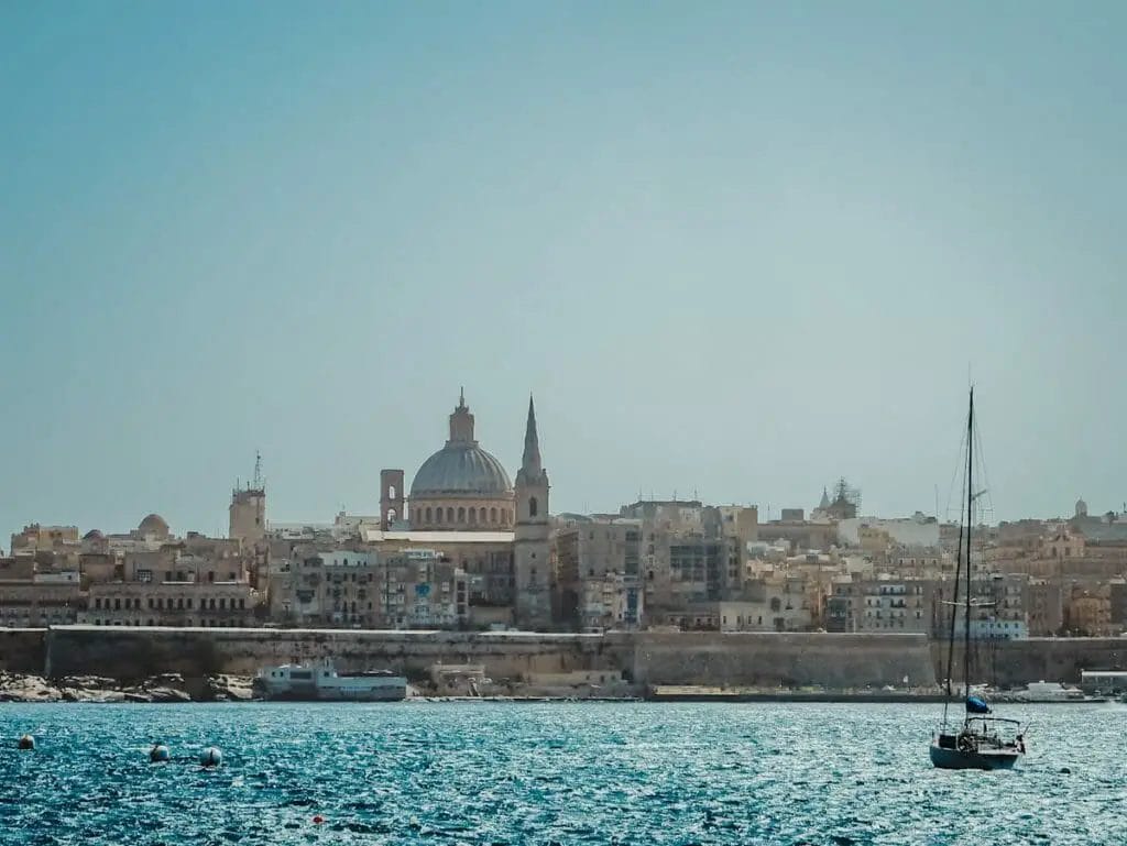 Skyline der Stadt Valletta auf Malta - Europa Sehenswürdigkeiten