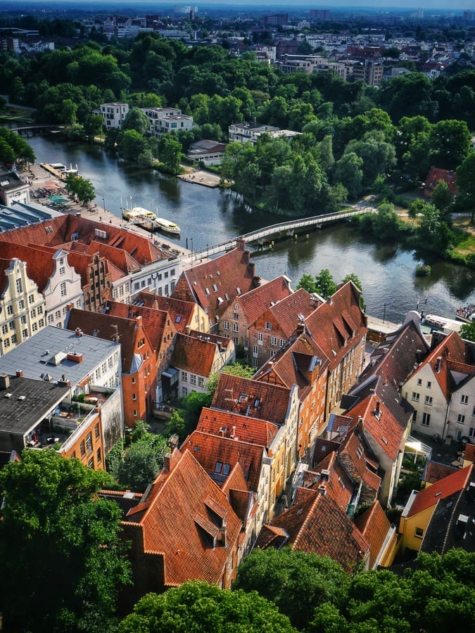 Hansestadt Lübeck von oben - Ausflugsziele Hamburg