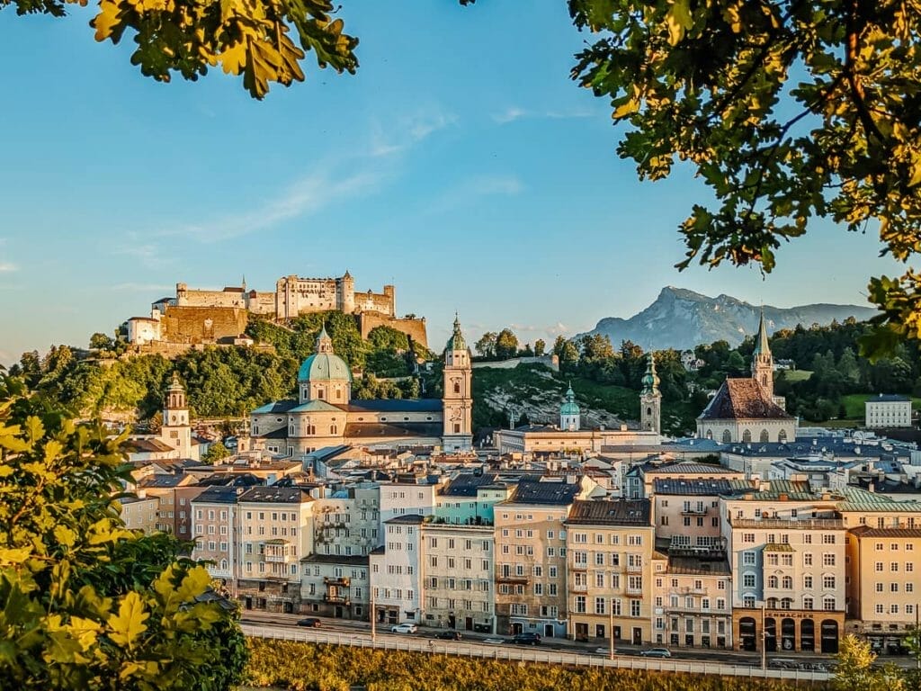 Incredible view over the old town of Salzburg - Munich day trips