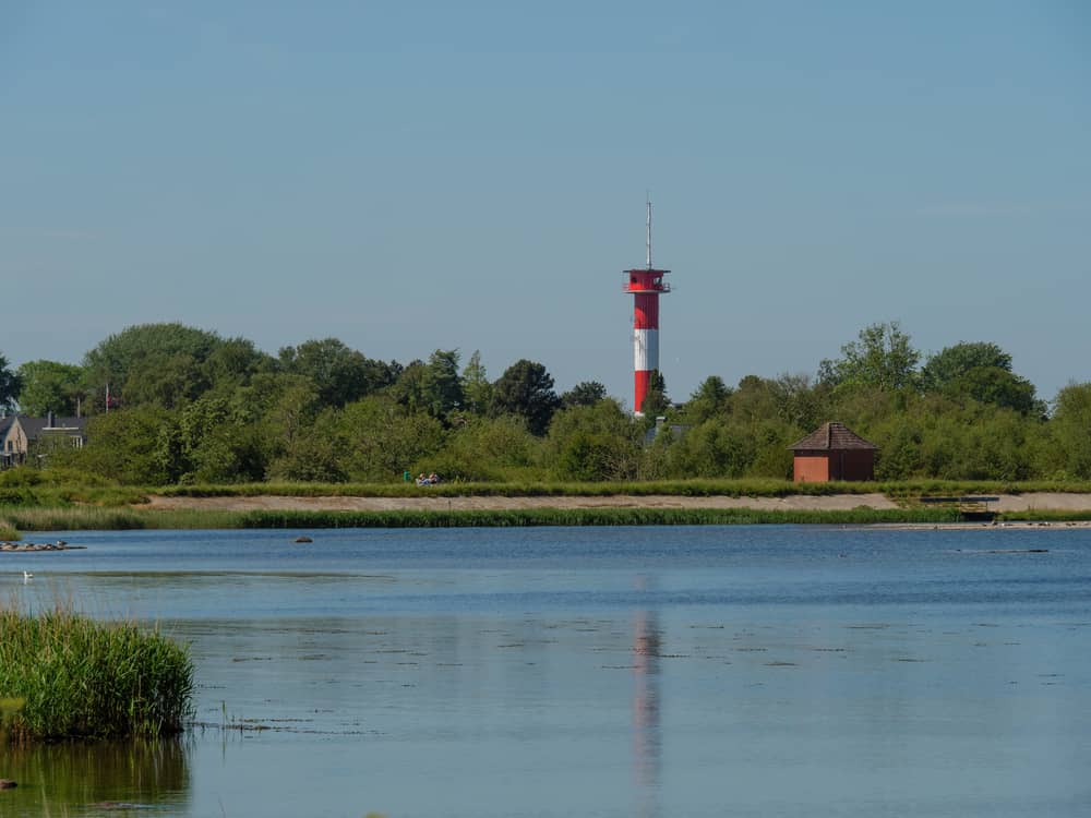 Der bekannte Leuchtturm der Halbinseln Holnis -Glücksburg Sehenswürdigkeiten