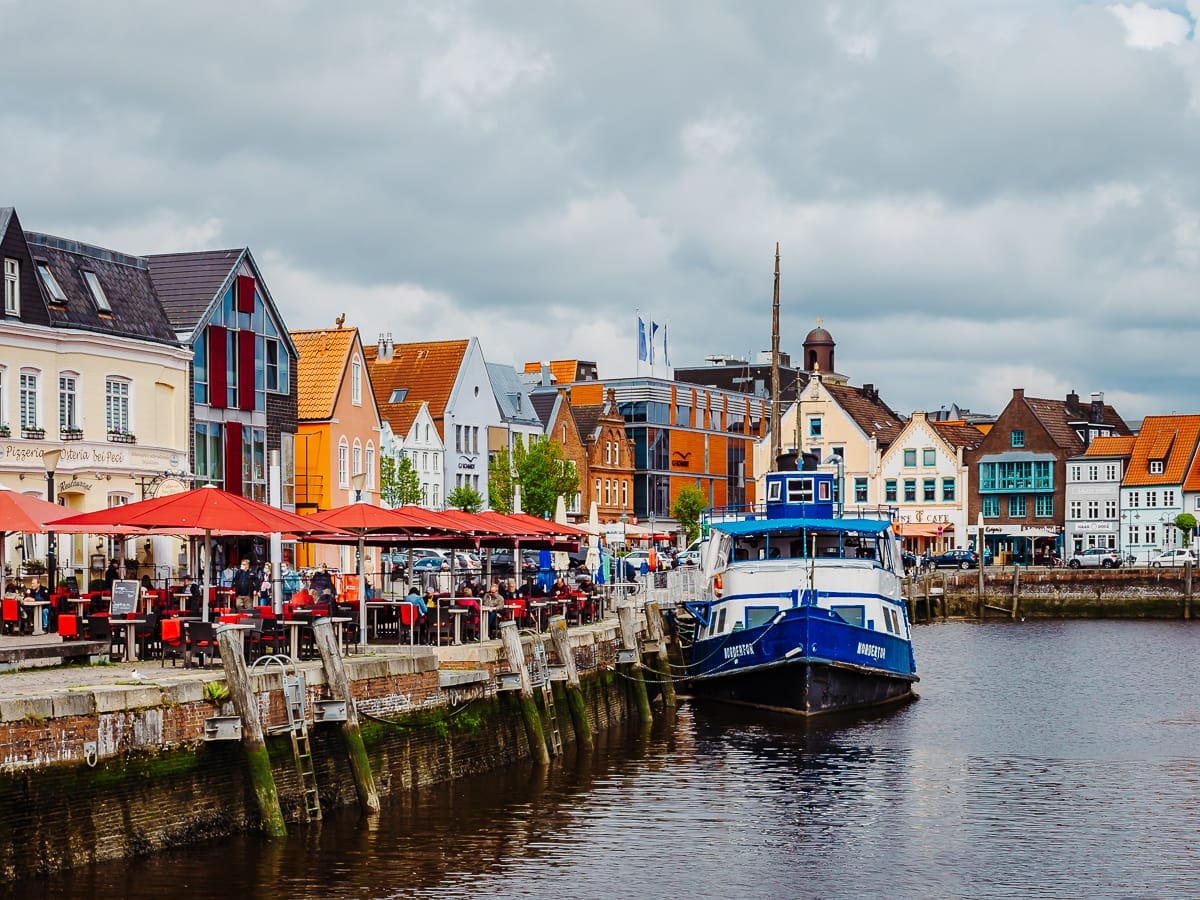 Skyline von Husum und Hafen - Husum Sehenswürdigkeiten