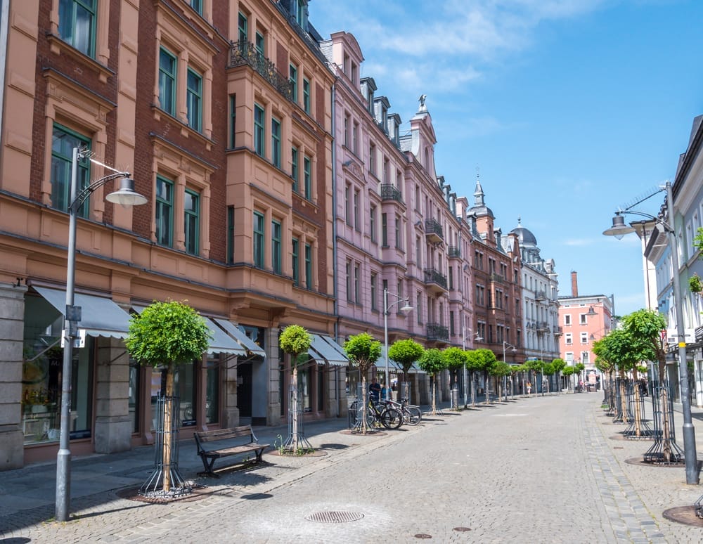 Straße in der Altstadt von Rosenheim - Rosenheim Sehenswürdigkeiten