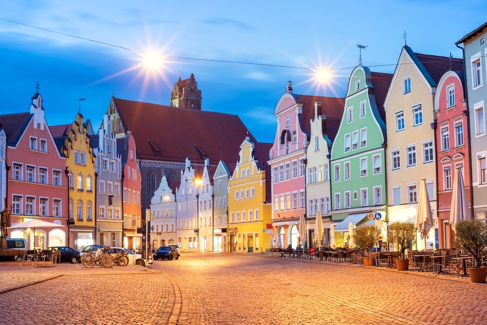 Die Altstadt von Landshut am Abend - Schöne Städte Bayern