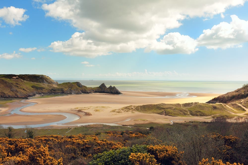 Atemberaubende Landschaft auf der Gower Halbinsel - Sehenswürdigkeiten Wales