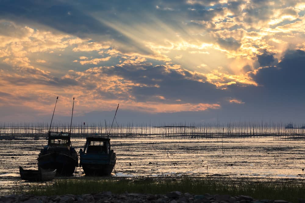 Sonnenuntergang am Nationalpark Wattenmeer - Hooksiel Sehenswürdigkeiten
