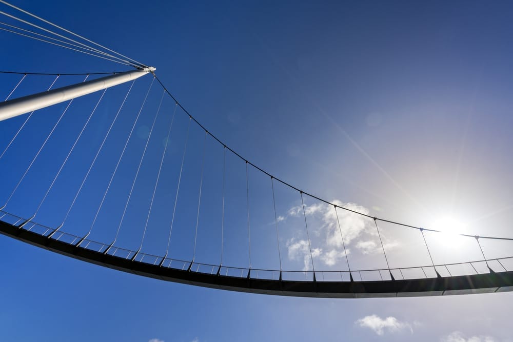 Wer schwindelfrei ist sollte auf jeden Fall einmal die Hängebrücke überqueren - Sassnitz Sehenswürdigkeiten