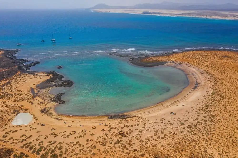 Sandstrand Playa de La Concha auf Lobos - Strand Fuerteventura