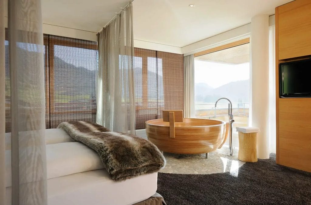 Hubertus Mountain Refugio im Allgäu - Suite - Spa-Hotels für ein Wellnesswochenende für Paare