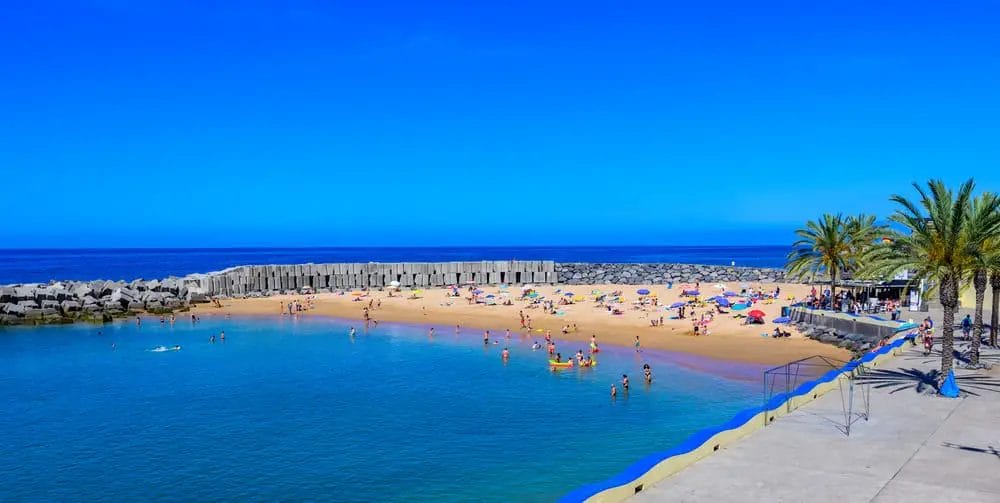 Famous beach Praia da Calheta - Best Madeira Beach