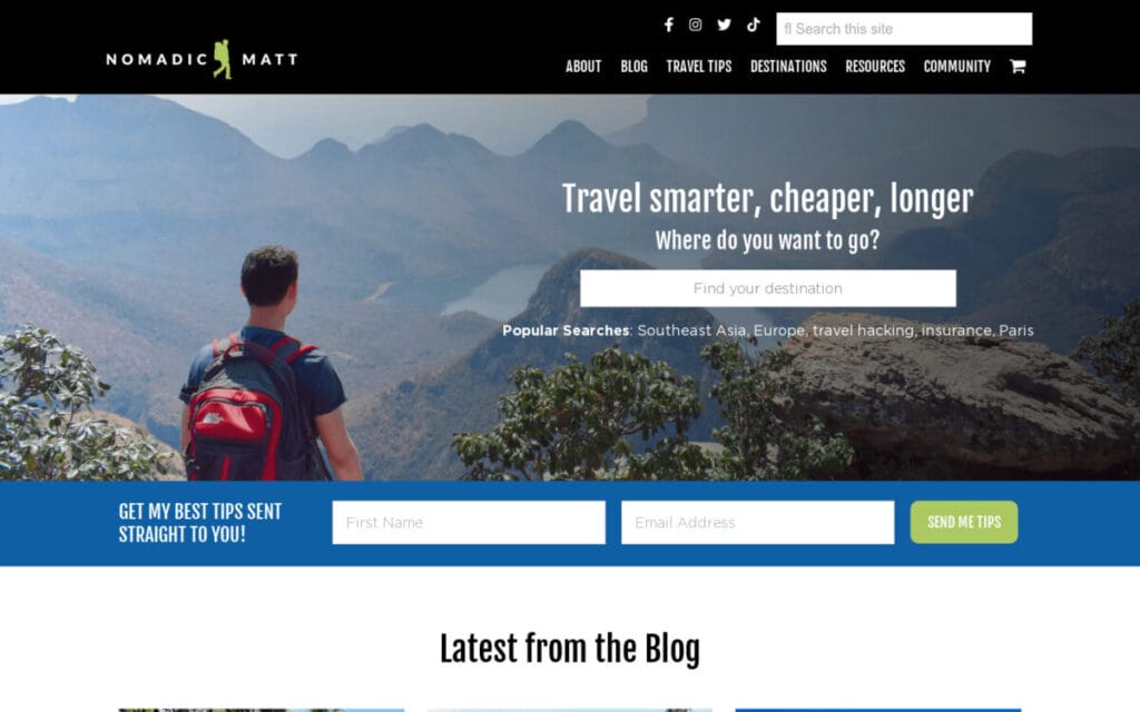 Nomadic Matt – Different Doors Travel Blogs