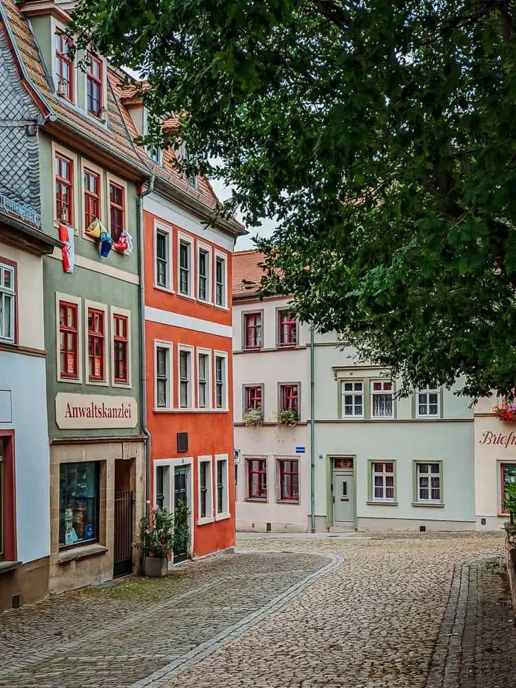 Häuserfassaden in der Naumburger Altstadt - Naumburg Sehenswürdigkeiten 