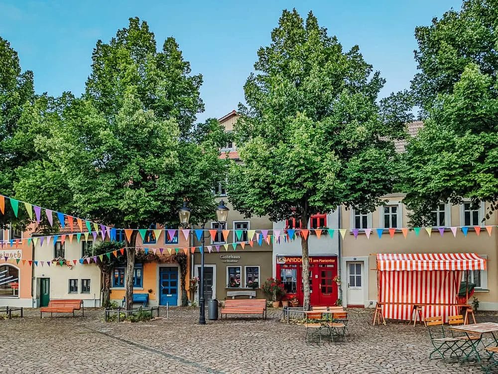 Bunte Häuser in Naumburg Altstadt Sehenswürdigkeiten in Naumburg