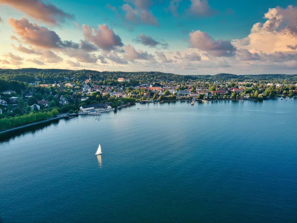 Arial view at the Lake Starnberg - Activities Munich