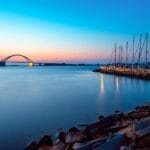 Fehmarn Sehenswürdigkeiten - Fehmarnsundbrücke im Abendlicht