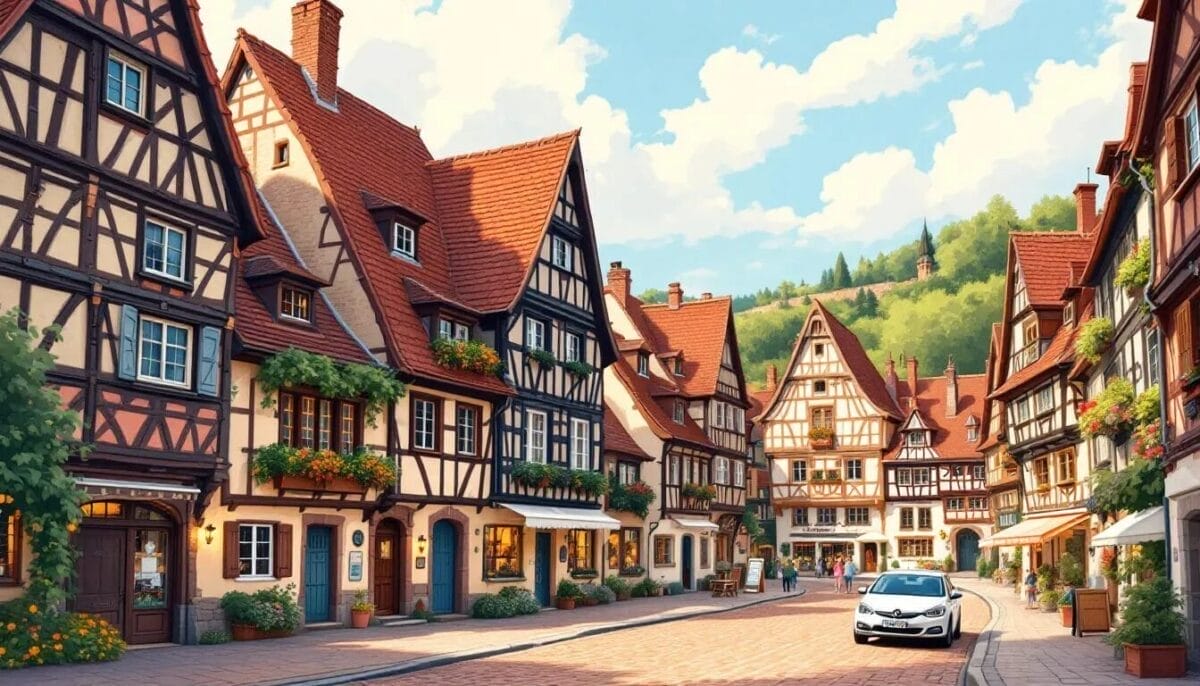 Historische Altstadt von Rotenburg an der Fulda mit Fachwerkhäusern und Stadtmauer. Rotenburg an der Fulda Sehenswürdigkeiten