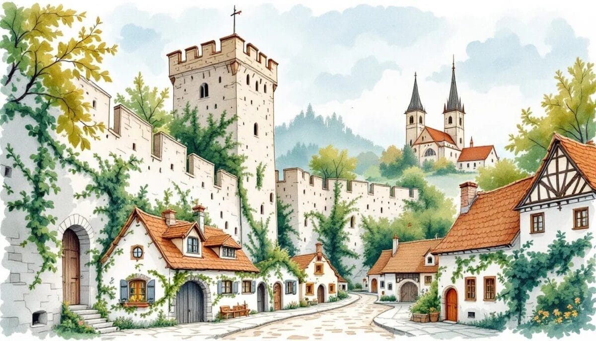 Die mittelalterliche Stadtmauer von Fritzlar, ein historisches Wahrzeichen.