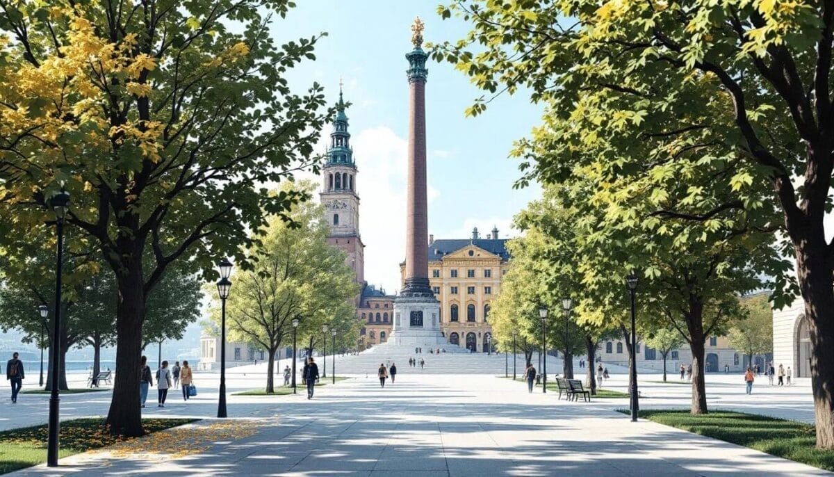 Die Insel Djurgården, bekannt für ihre Museen und Natur.