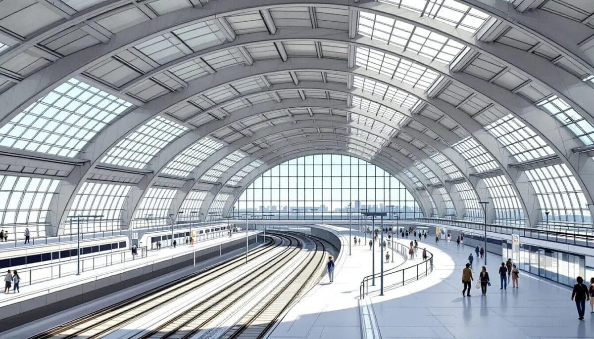 Der Bahnhof Liège-Guillemins, ein architektonisches Meisterwerk in Lüttich. Sehenswürdigkeiten Lüttich 
