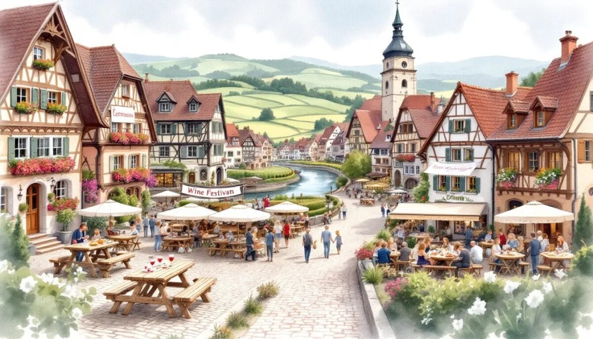 Top Bensheim Sehenswürdigkeiten: Die besten Ausflugsziele an der Bergstraße 7 Weinfeste in Bensheim, wo Menschen zusammenkommen, um Wein zu genießen und die lokale Kultur zu feiern.