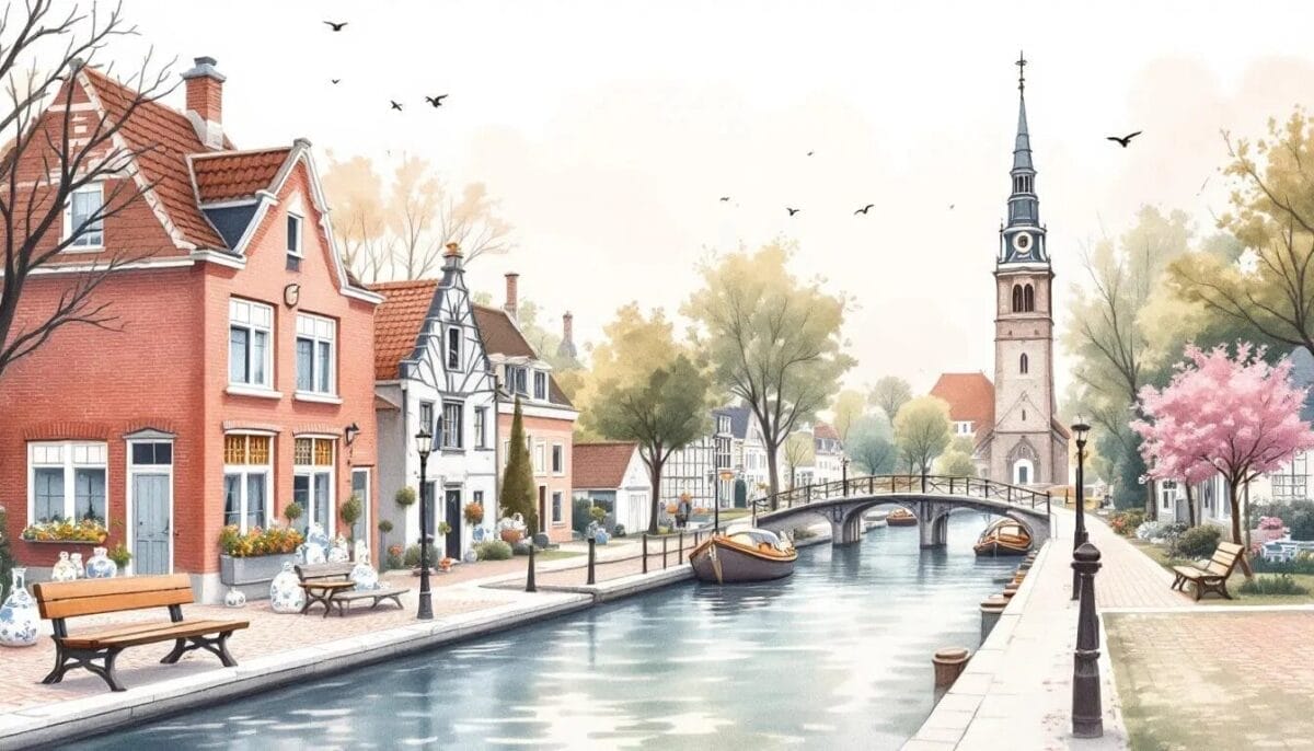 Die Royal Delft Porzellanmanufaktur mit traditionellen Keramikarbeiten.