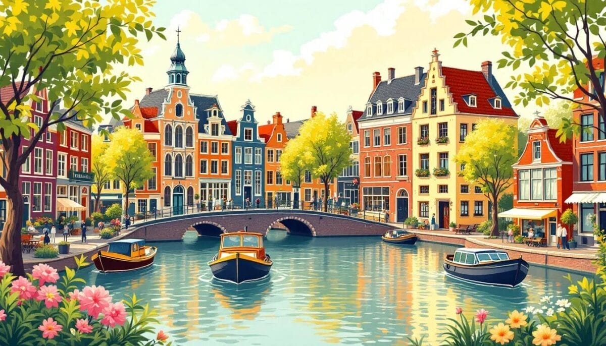 Die Grachten von Zwolle, ein malerischer Anblick der Stadt.