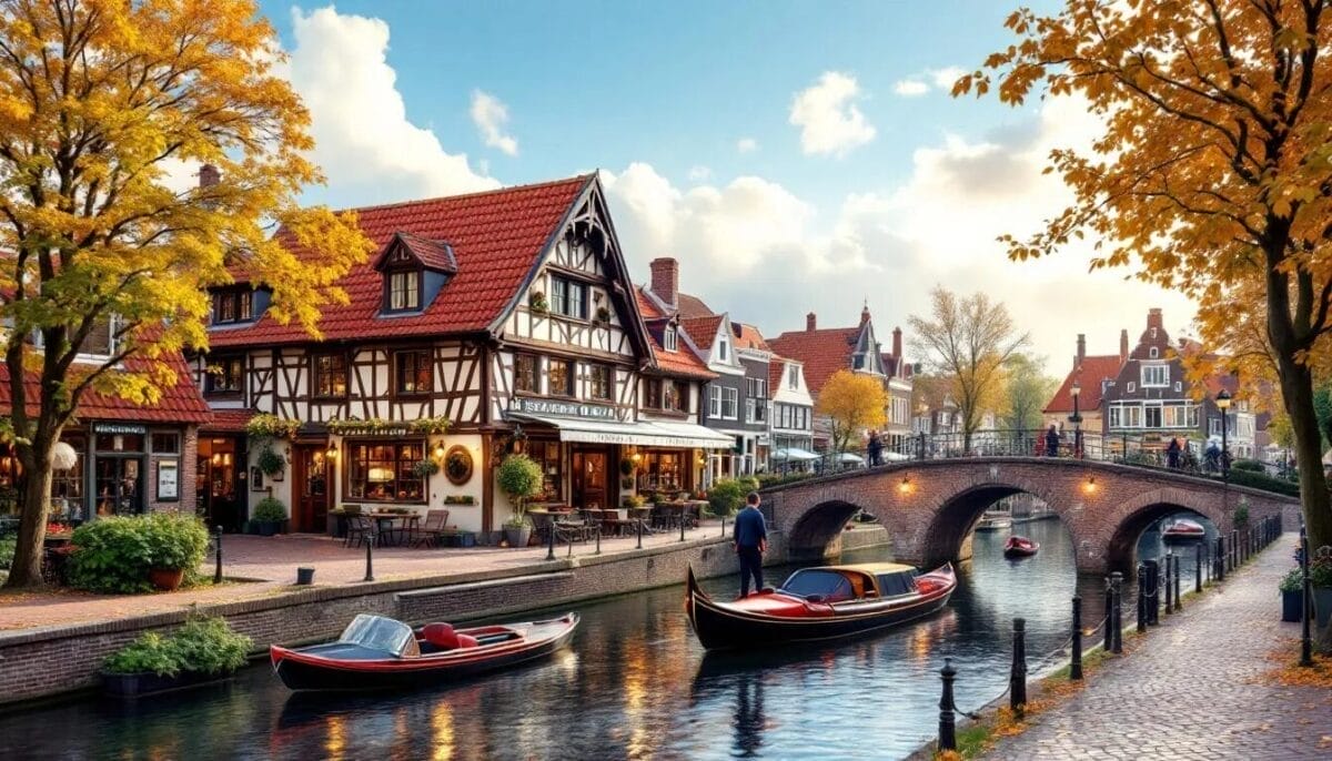 Kulinarische Erlebnisse in Elburg, mit einem Blick auf ein Restaurant in der Stadt.