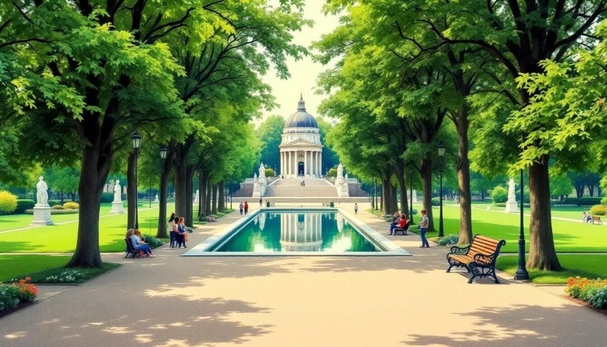 Der Englische Garten in München, ein Ort der Erholung.