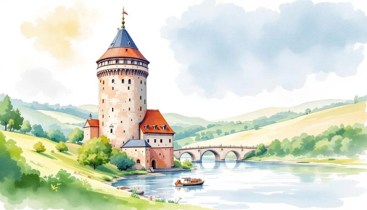 Der Binger Mäuseturm, ein bekanntes Wahrzeichen von Bingen am Rhein.