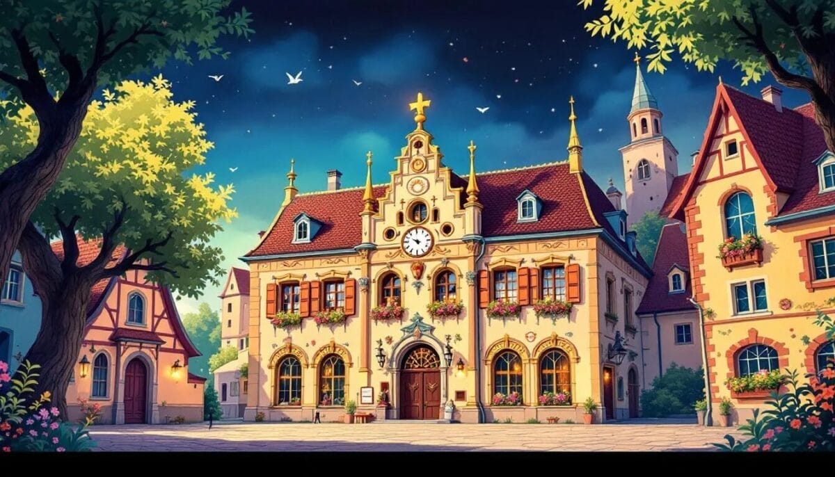 Das historische Rathaus von Mölln mit seiner beeindruckenden Architektur.