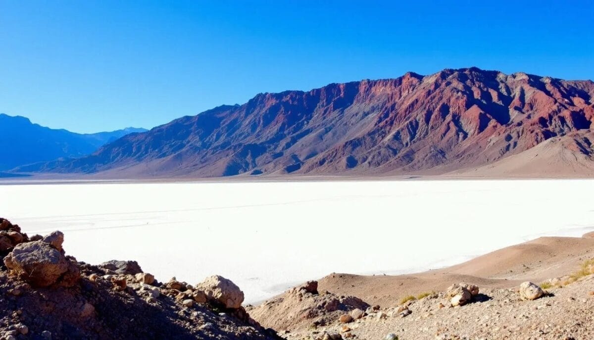 Die atemberaubende Landschaft des Death Valley Nationalparks mit seinen einzigartigen geologischen Formationen.
