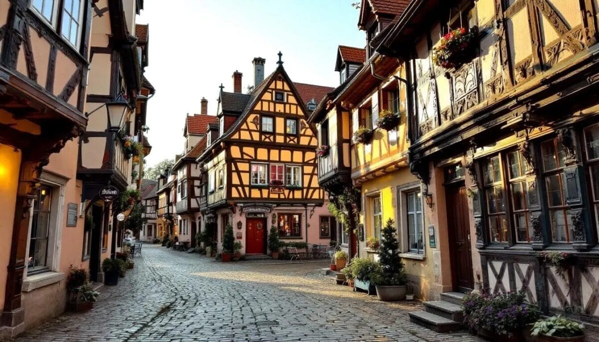 Die malerische Altstadt von Ilmenau zeigt historische Fachwerkhäuser entlang gepflasterter Straßen, die die Besucher in die Geschichte der Stadt eintauchen lassen. Diese Sehenswürdigkeiten sind ideale Ausflugsziele für Familien und Naturfreunde, die die Schönheit des Thüringer Waldes erkunden möchten.