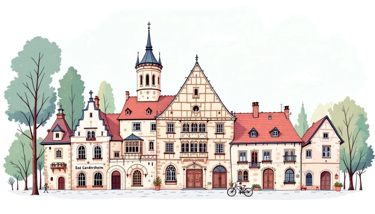Das historische Rathaus von Bad Gandersheim, ein wichtiges Wahrzeichen der Stadt.