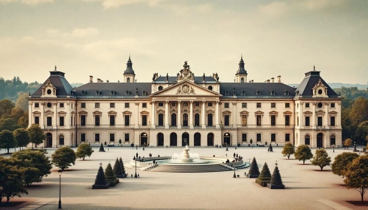 Das Neue Schloss Stuttgart mit seinem barocken Stil und dem Schlossplatz.
