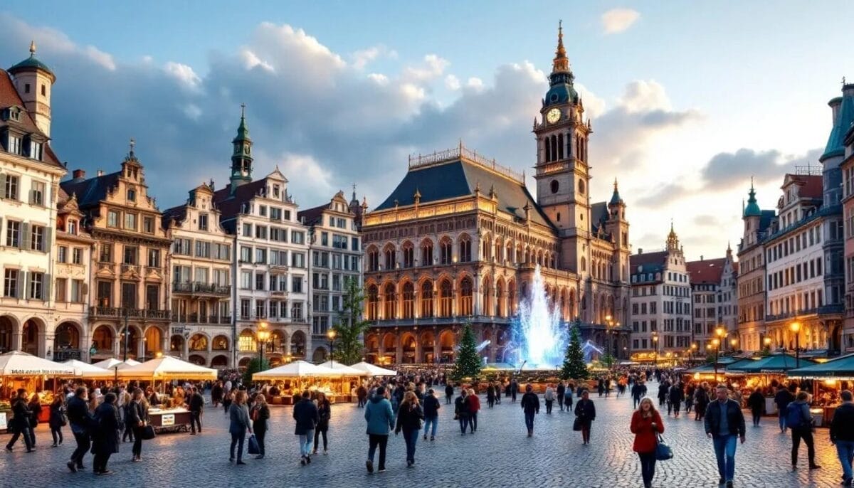 München Sehenswürdigkeiten: Die 12 Must-See Highlights 7 Der Marienplatz in München mit dem Neuen Rathaus im Hintergrund. München Sehenswürdigkeiten