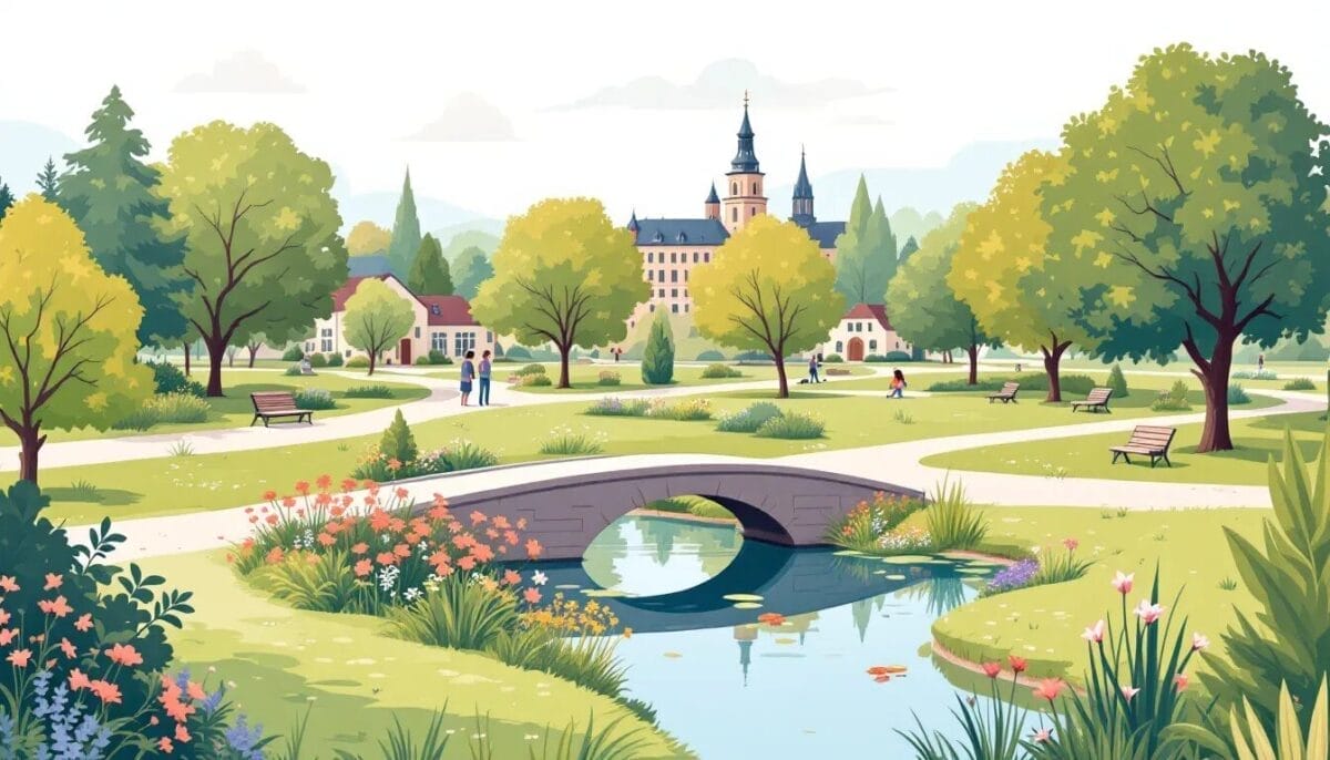 Der Leitz-Park in Wetzlar bietet eine moderne Kulisse und ist ein beliebter Ort für Spaziergänge und Erholung. Sehenswürdigkeiten Wtzlar