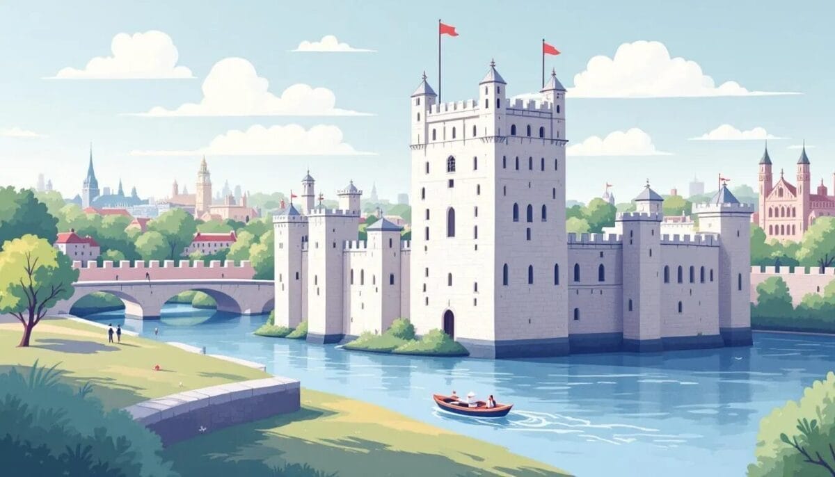Die historische Tower of London, ein wichtiger Teil der britischen Geschichte.