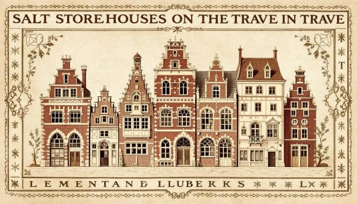 Die Salzspeicher an der Trave, ein historisches Gebäude in Lübeck.