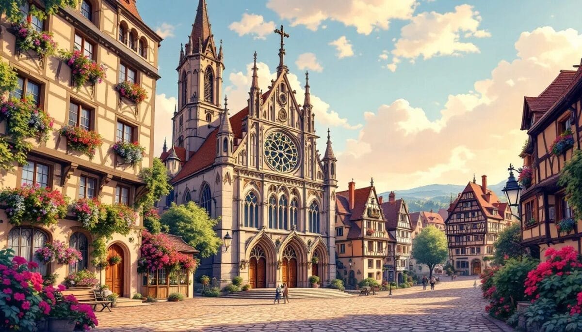 Die Saint Martin Kirche, ein gotisches Meisterwerk in Colmar.