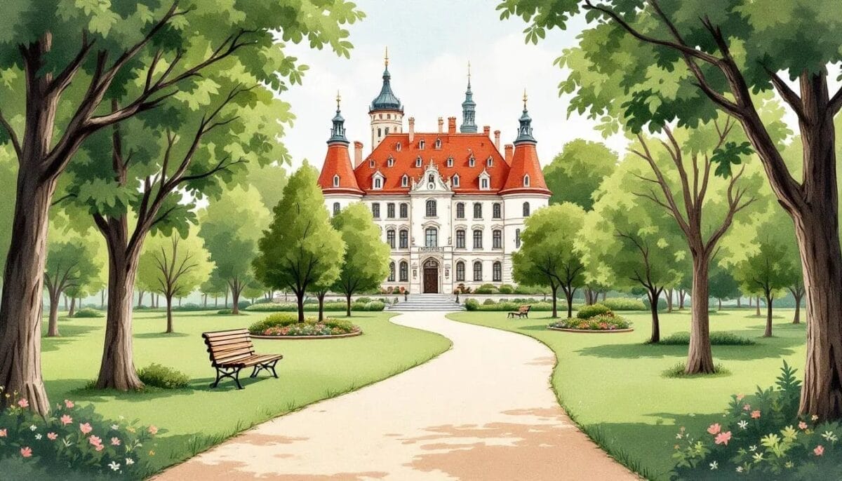 Schloss und Schlosspark in Weinheim, ein beliebtes Ausflugsziel.