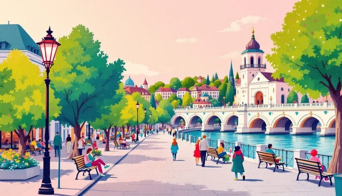 Basel Sehenswürdigkeiten: Die 10 Highlights der Stadt 10 Die Rheinpromenade mit Blick auf die Mittlere Brücke in Basel, ein beliebtes Ziel für Städtereisen.