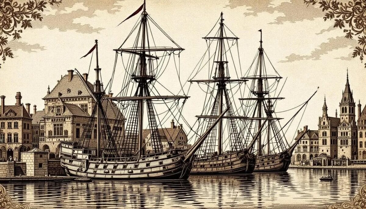 Historische Schiffe im Museumshafen von Lübeck, ein beliebter Anziehungspunkt.